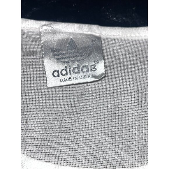 90s Adidas Trefoil Logo Mesh Tank Top White Color Block Retro Nylon Panels Small - Picture 6 of 10